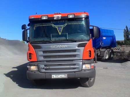 на фото: Scania + Тонар (прицеп) г. Воронеж