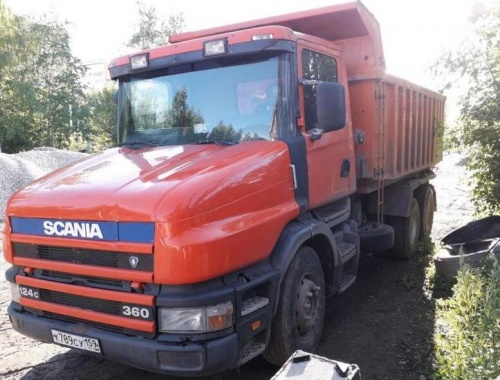 на фото: Продам самосвал Scania Б/У, 2012г.- Пермь