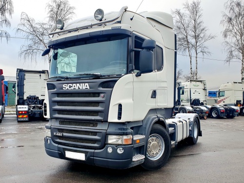 на фото: Scania R480 б/у седельный тягач 4х2 Скания Р480